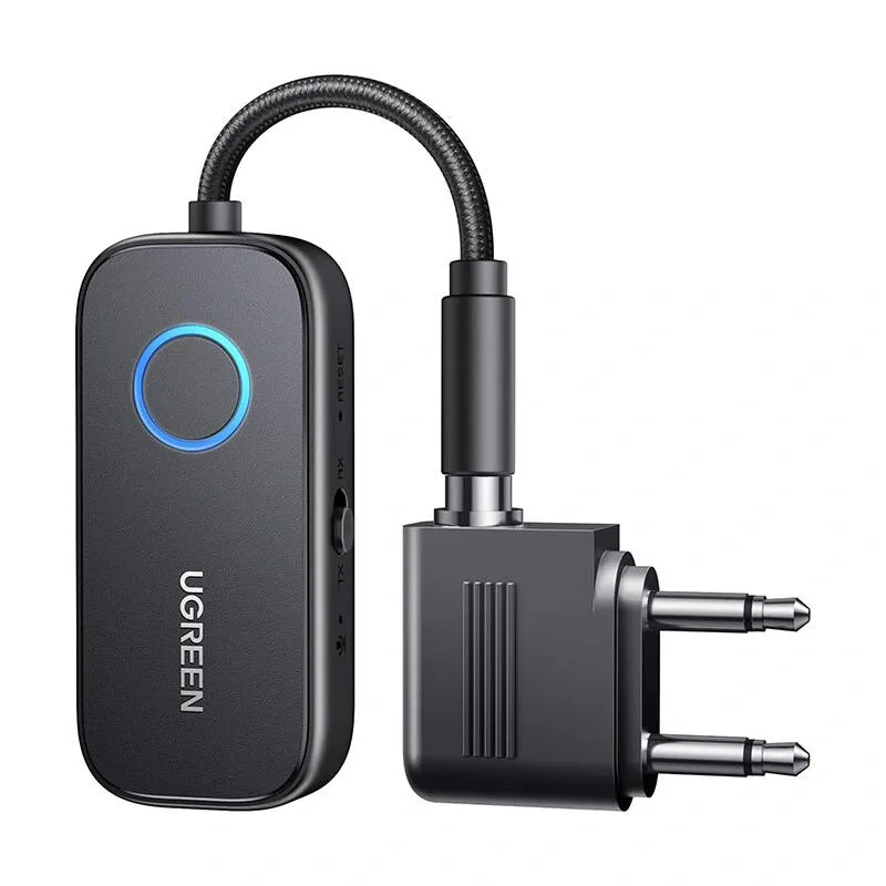 UGREEN CM671 Bluetooth 5.2 receiver/transmitter jack 3.5mm, 300mAh + aeroplane adapter