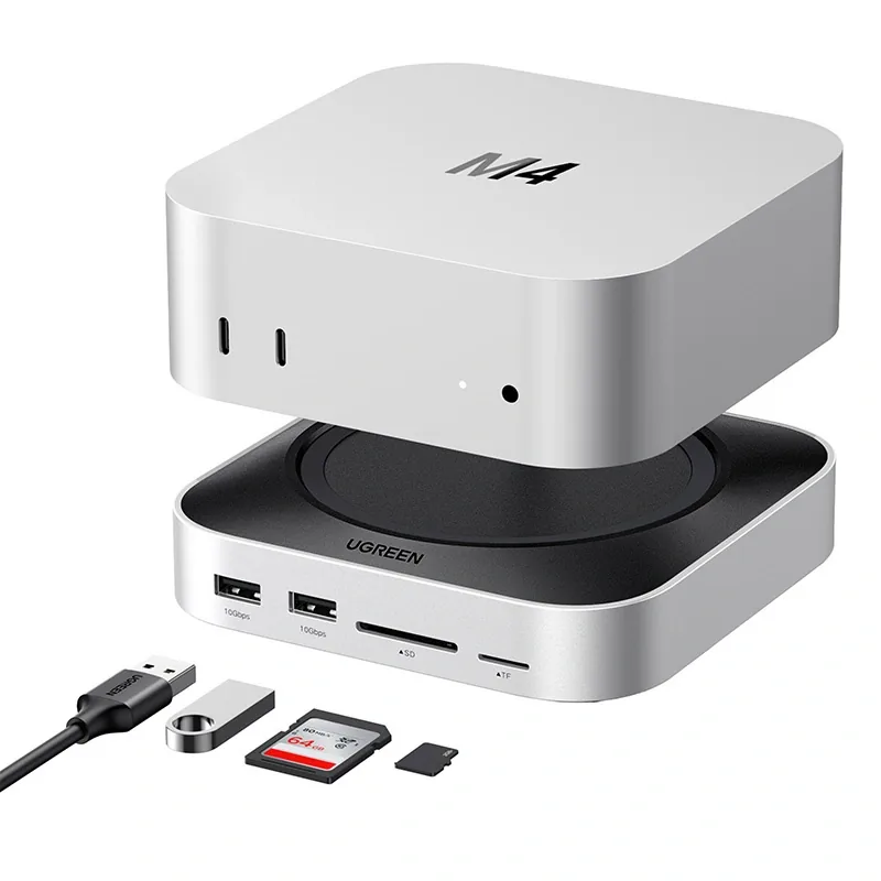 Dokovací stanice UGREEN CM841 11-in-1 USB-C / 3xUSB-A 3.2, 2xUSB-C 3.2, 2xUSB-A 3.0, NVMe, SD/TF (gray)