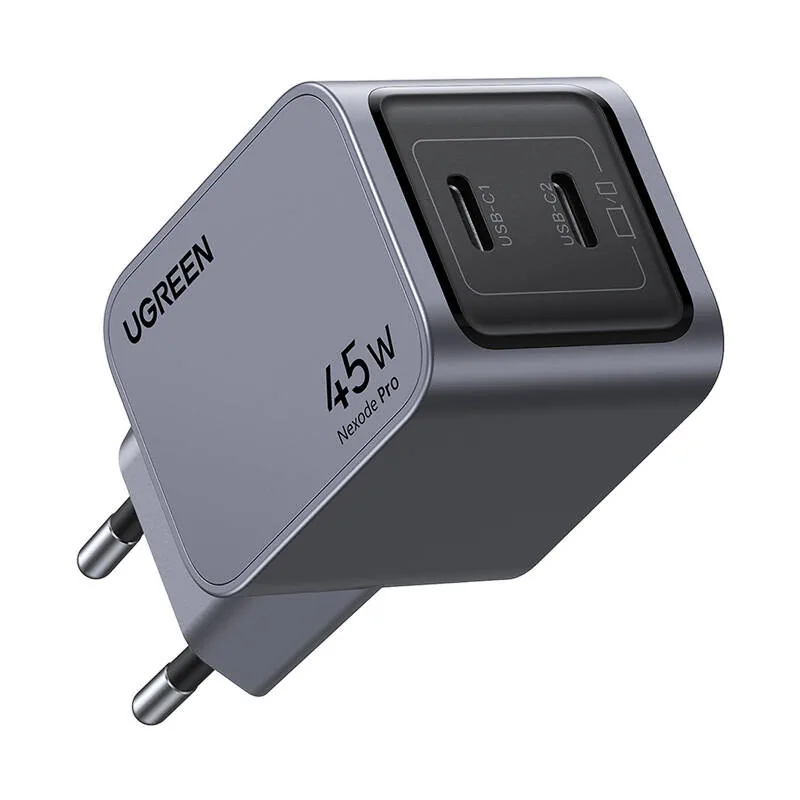 Síťová nabíječka UGREEN Nexode Pro  45W 2xUSB-C grey