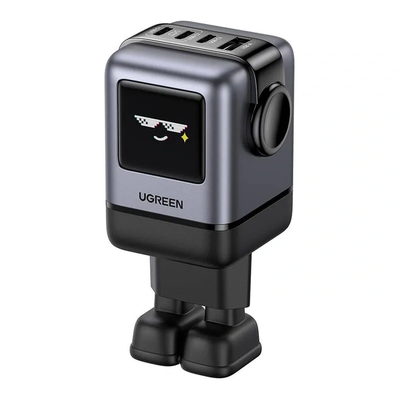 Síťová nabíječka UGREEN Nexode Robot GaN USB-A Charger, 3xUSB-C 100W (black)