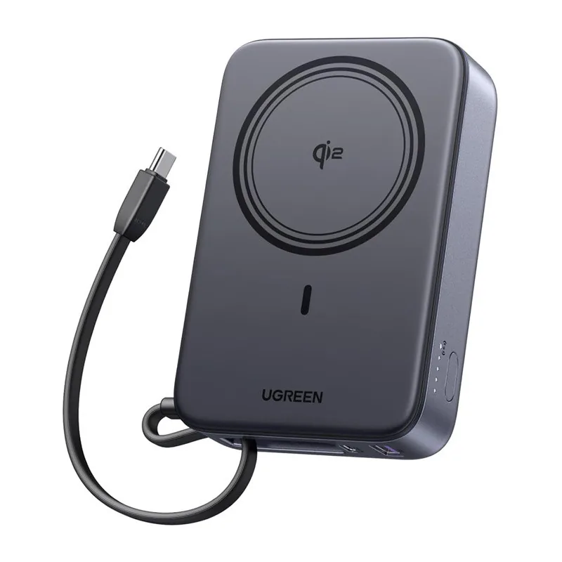 UGREEN PB567 Magnetic Power Bank 20000mAh, USB-A, USB-C Qi2 15W (gray)