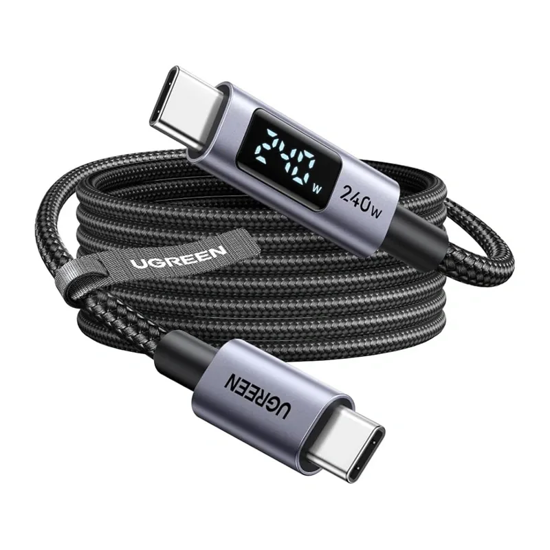 UGREEN USB-C to USB-C Cable L530 PD 240W 480Mbps with Display 2m (black)