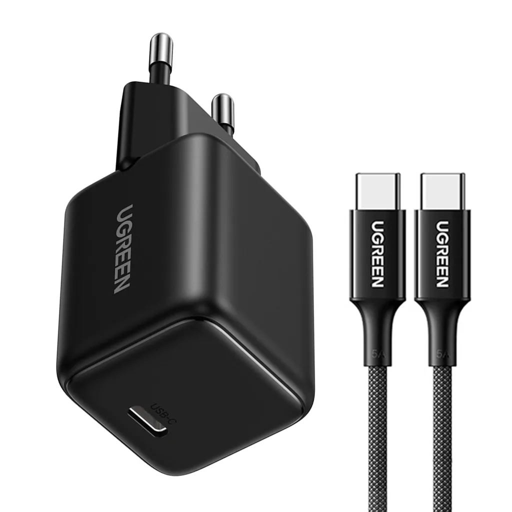 Síťová nabíječka UGREEN X513 30W GaN USB-C  + 1m Black USB-C Cable