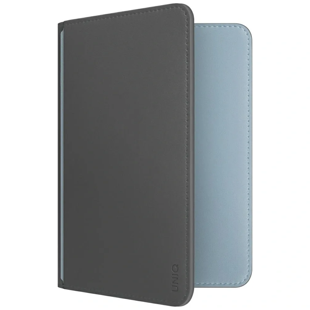 Kryt UNIQ Belmont Passport Case with Apple Find My, RFID Block, Gray-Blue