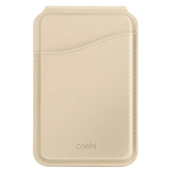 Knížkové pouzdro UNIQ Coehl Esme MagSafe magnetic wallet with mirror and stand cream