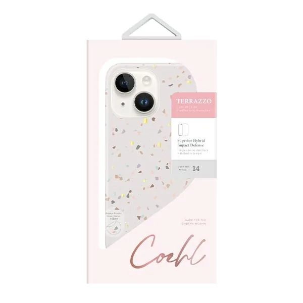 Kryt UNIQ Coehl Terrazzo Apple iPhone 14 piaskowy/sandstone