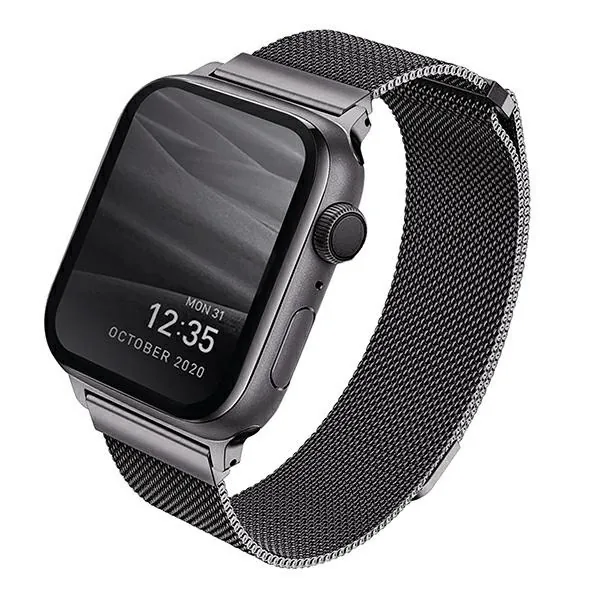 Kryt UNIQ Dante strap Apple Watch Series 4/5/6/7/SE 40/41mm Stainless Steel graphite