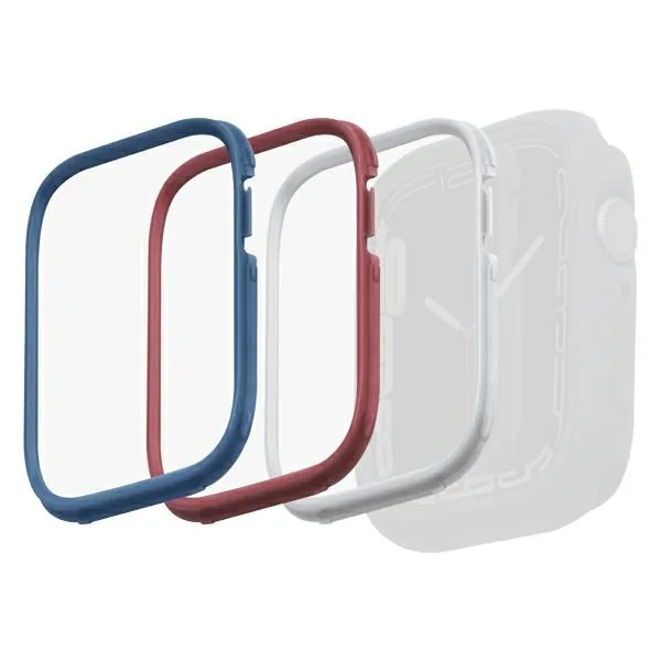 Kryt UNIQ frame for Moduo Apple Watch 4/5/6/7/8/9/SE 44/45mm Blue-Red-White [3 PACK]