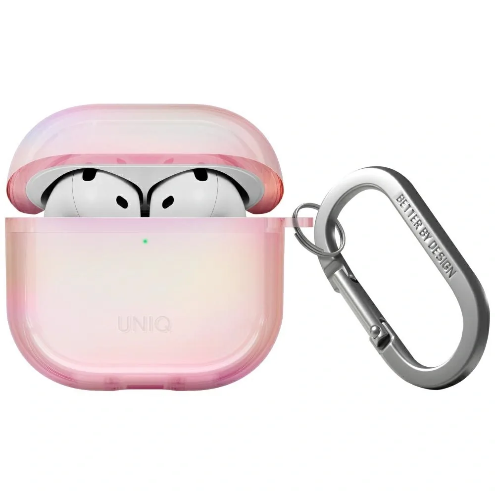 Kryt UNIQ Iridescia Apple AirPods 4 Hang Case pink prism
