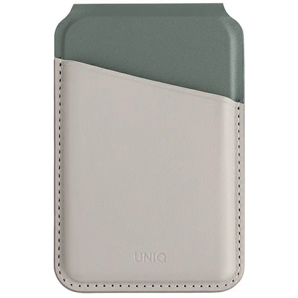 Knížkové pouzdro UNIQ Lyden DS RFID magnetic wallet with stand function ivory-lichen green
