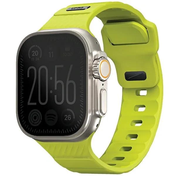 UNIQ Stride Apple Watch Series1/2/3/4/5/6/7/8/9/SE/SE2/Ultra/Ultra 2 42/44/45/49mm FKM Rubber Strap lime green