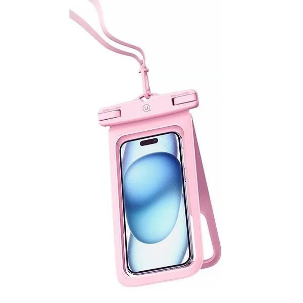 Voděodolné pouzdro DubbleCase 6.7" USAMS IP68, růžové