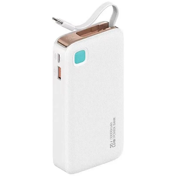 USAMS 10000mAh powerbank PD 20W Fast Charge XY Series + USB-C cable white