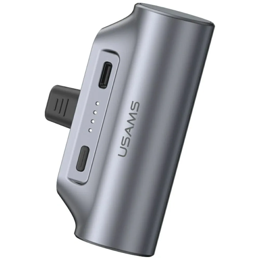 USAMS PB79 Mini Tail Plug Portable Powerbank 3000mAh USB-C grey