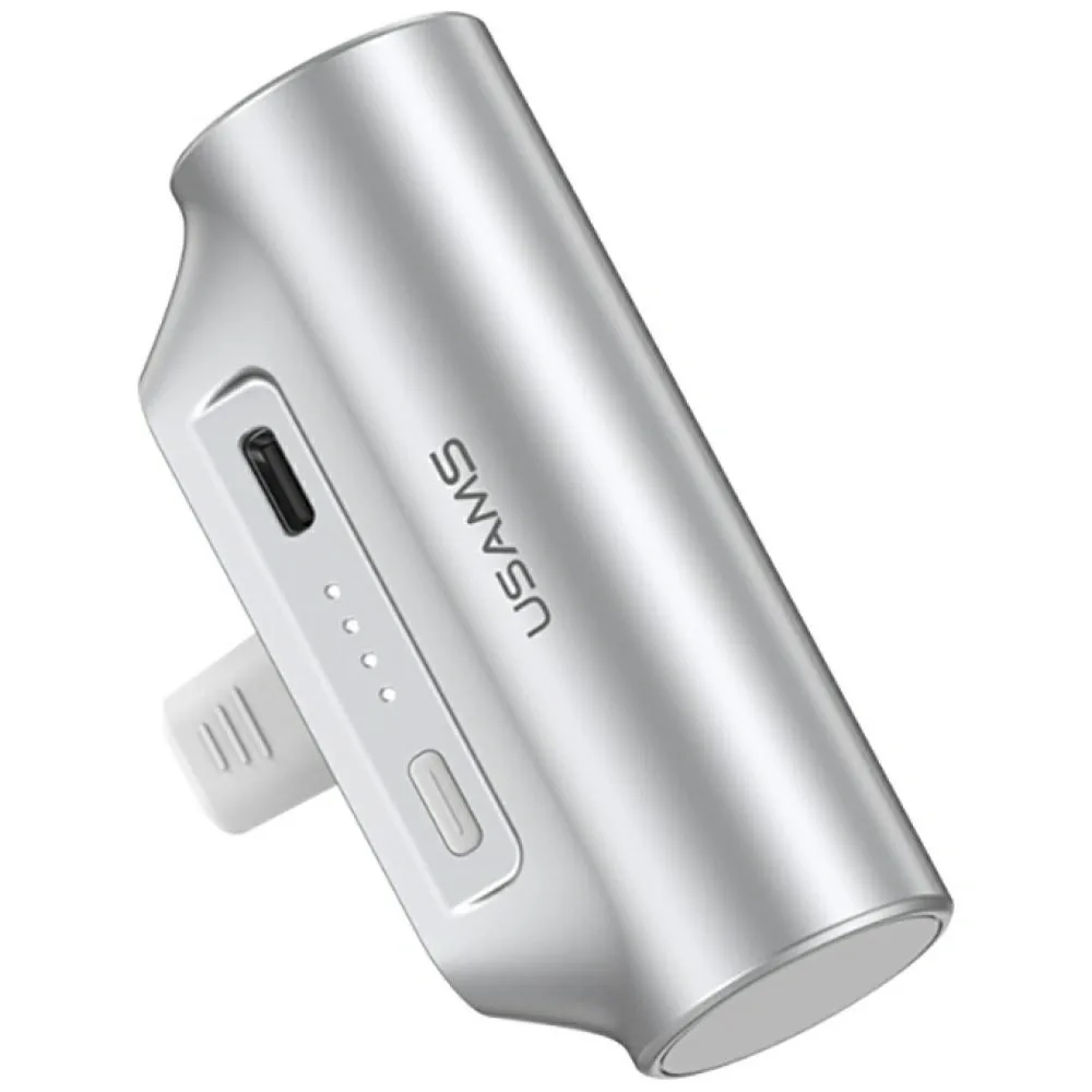 USAMS PB79 Mini Tail Plug Portable Powerbank 3000mAh USB-C silver