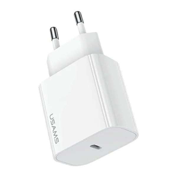 Síťová nabíječka USAMS T65 US-CC226 USB-C 20W PD Fast Charging white