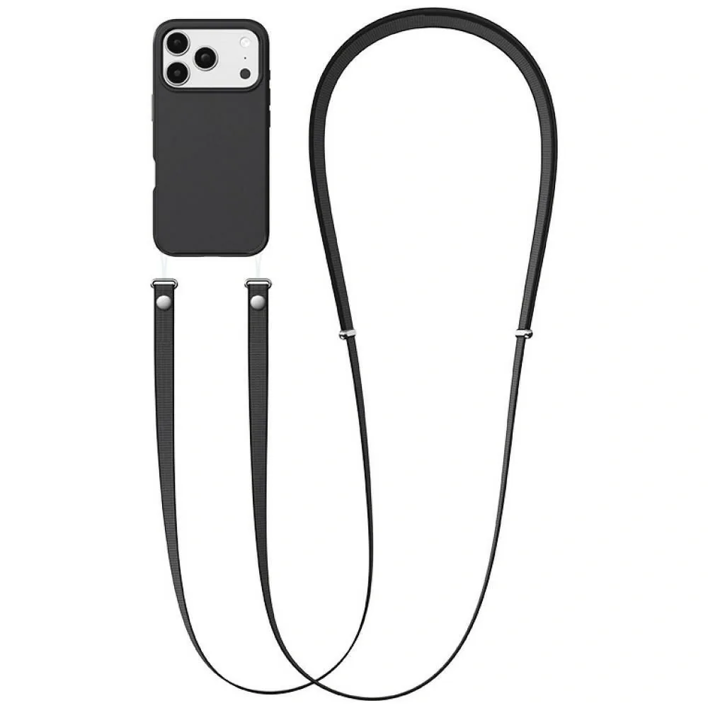 Šňůrka USAMS ZB360 Phone Lanyard 1.08-2.08m Black