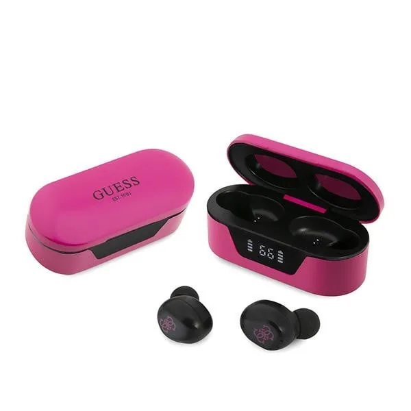 Sluchátka Wireless in-ear Guess GUTWST31EM TWS + docking station magenta