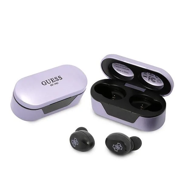 Sluchátka Wireless in-ear Guess GUTWST31EU TWS + docking station purple