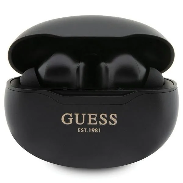 Sluchátka Wireless in-ear Guess GUTWST50EK TWS + docking station Classic EST black
