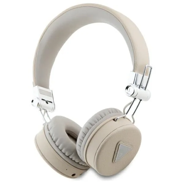 Kryt Wireless over-ear headphones Guess ENC GUBH70PGTSPSE Grained Classic Round Shape beige