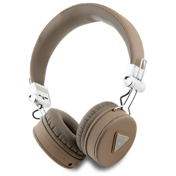 Kryt Wireless over-ear headphones Guess ENC GUBH70PGTSPSW Grained Classic Round Shape brown