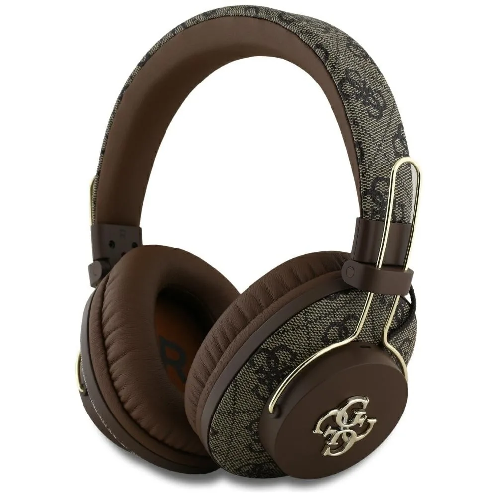 Kryt Wireless over-ear headphones Guess ENC Metal 4G Logo brown
