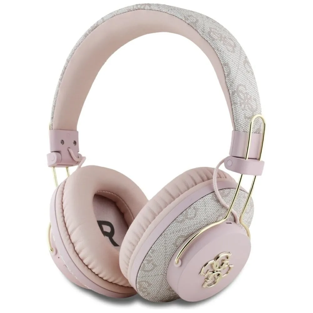 Kryt Wireless over-ear headphones Guess ENC Metal 4G Logo pink