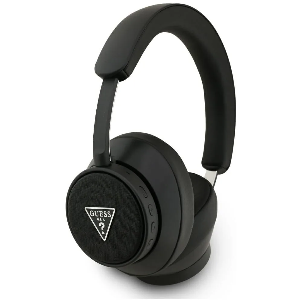 Kryt Wireless over-ear headphones Guess ENC Saffiano Triangle Logo black