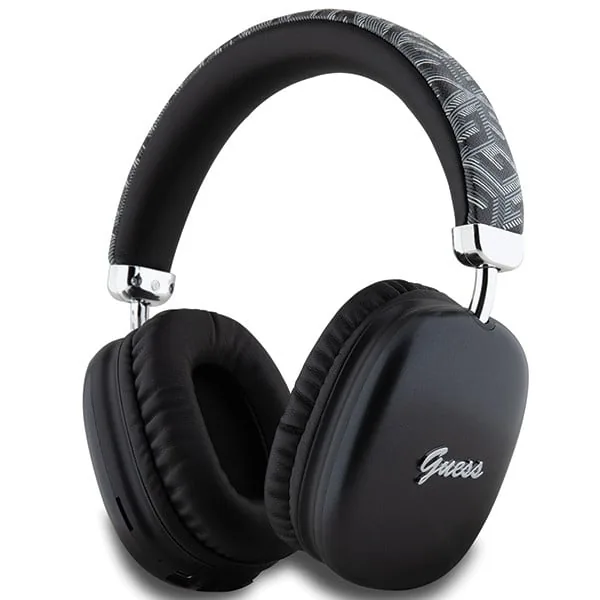 Kryt Wireless over-ear headphones Guess GUBHK1GCTCSK Gcube Metallic Script Logo black