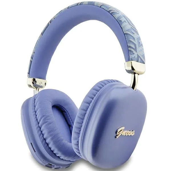 Kryt Wireless over-ear headphones Guess GUBHK1GCTCSU Gcube Metallic Script Logo purple