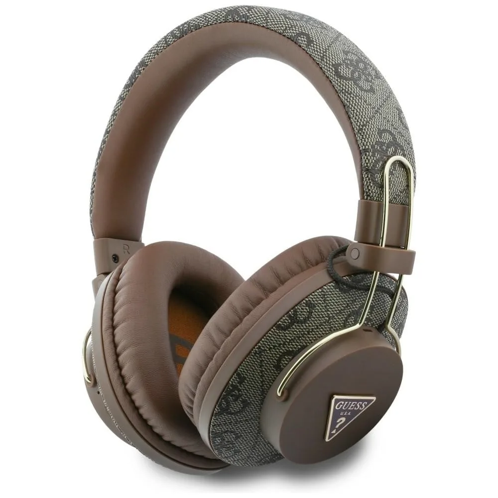 Kryt Wireless over-ear headphones Guess Triangle Logo ENC brown