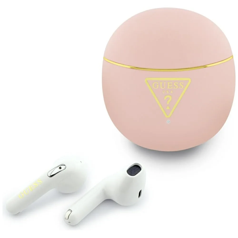 Kryt Wireless TWS in-ear headphones Guess Gold Line Triangle pink