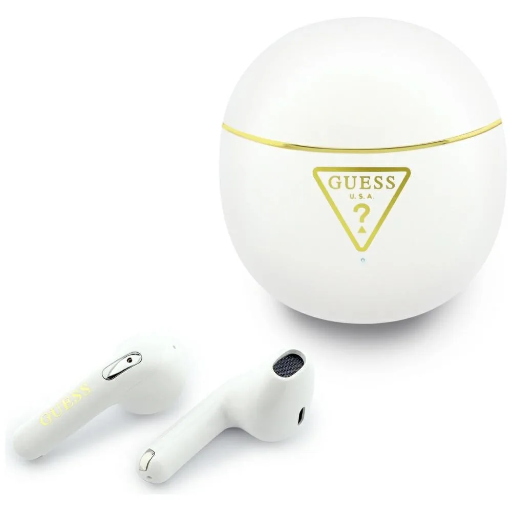 Kryt Wireless TWS in-ear headphones Guess Gold Line Triangle white