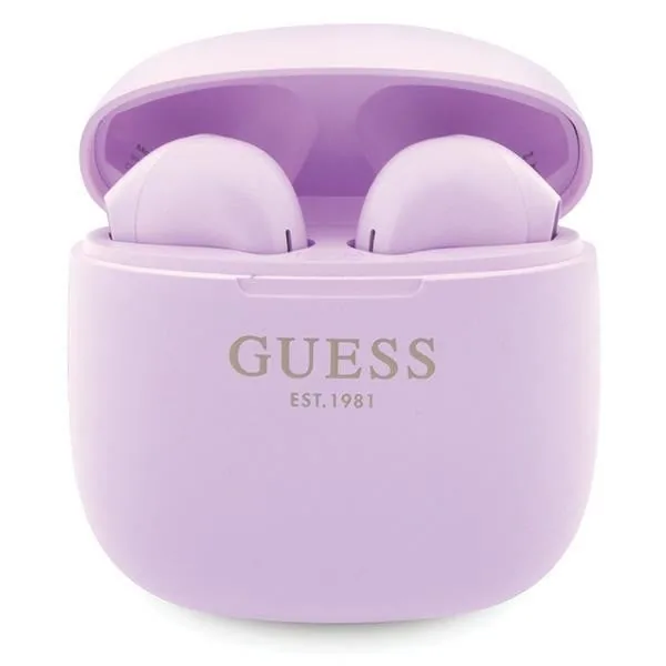 Kryt Wireless TWS in-ear headphones Guess GUTWST26PSU + docking station Classic EST Logo purple