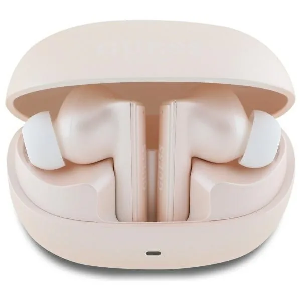 Sluchátka Wireless TWS in-ear Guess GUTWST88MCTGP TWS + docking station Capsule Printed Logo pink
