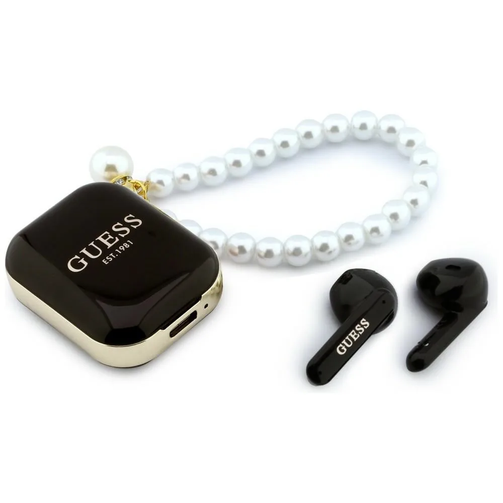 Kryt Wireless TWS in-ear headphones Guess Pearl Strap black